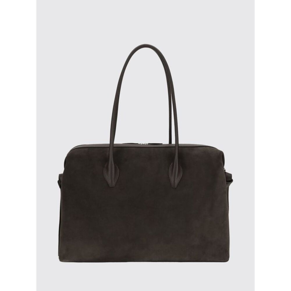 Brioche Tote Bag Yuzefi In Suede Leather With Zip Closure And Logo
